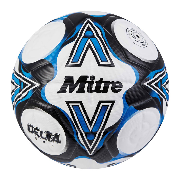 Mitre Delta One Football 5 White/Black/Blue 5 White/Black/Blue