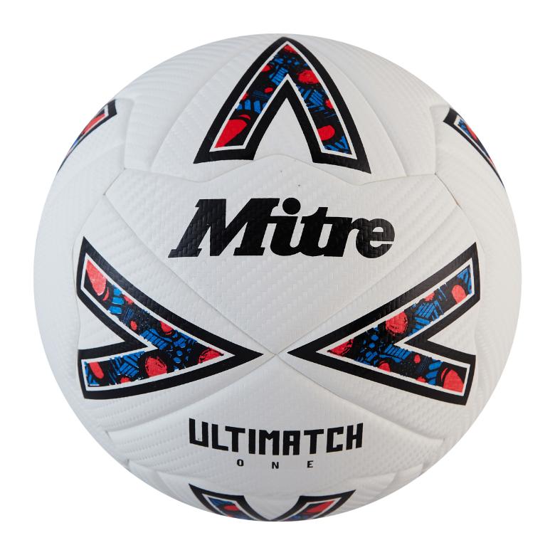 Mitre Ultimatch One Football 4 White/Black/Red 4 White/Black/Red