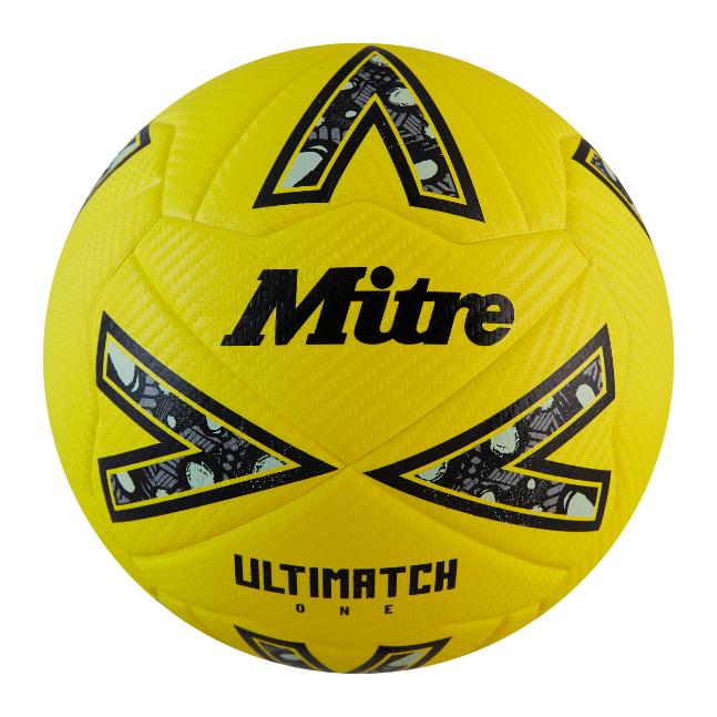 Mitre Ultimatch One Football 5 Yellow/Black/Grey 5 Yellow/Black/Grey