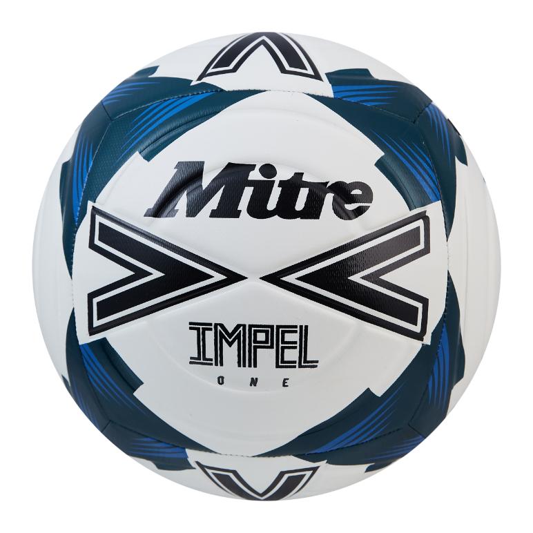 Mitre Impel One Football 4 White/Black/Teal 4 White/Black/Teal