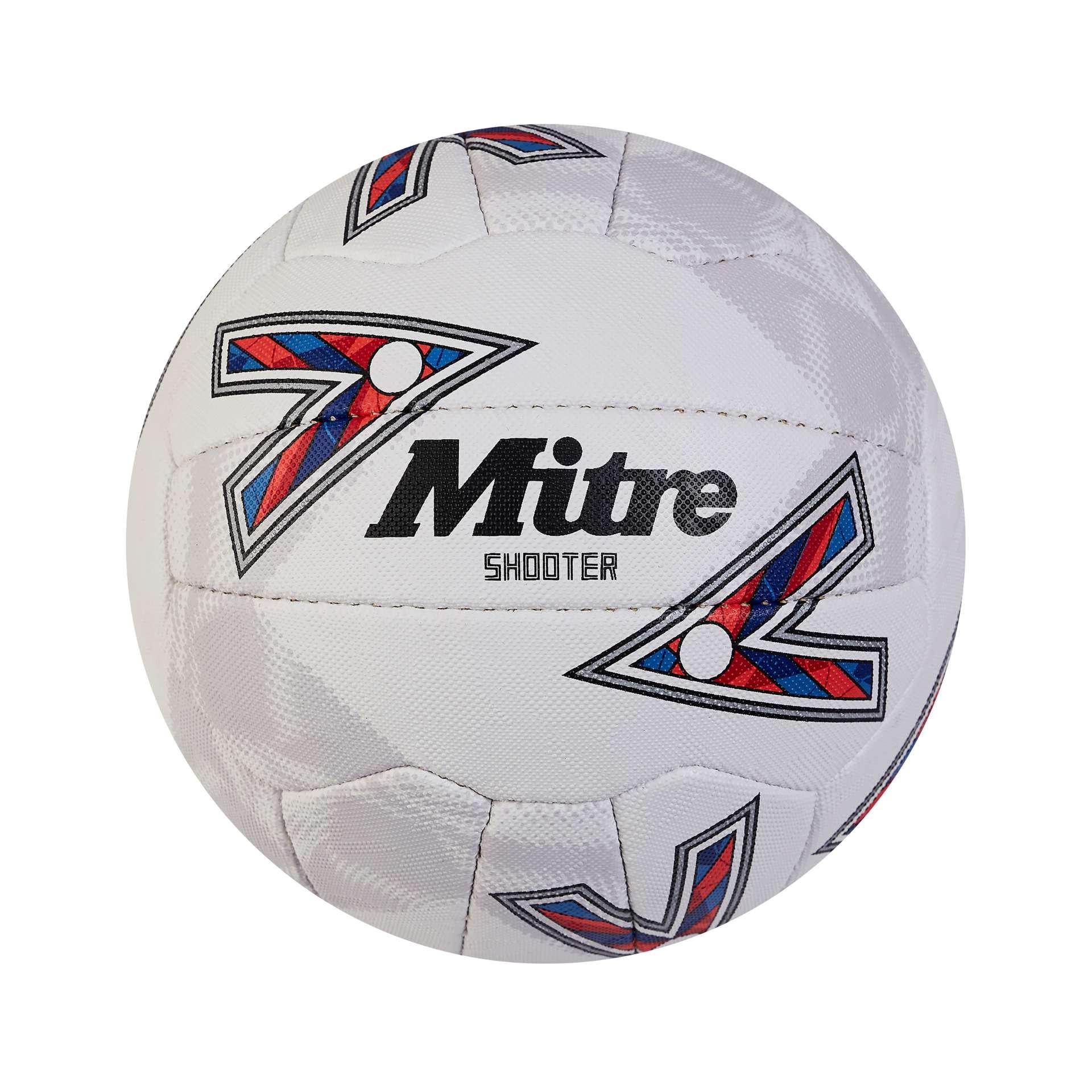Mitre Shooter Netball 4 White/Red/Blue 4 White/Red/Blue