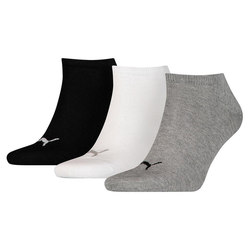 Puma Sneaker Invisible Socks (3 Pairs) 12-14 Grey/White/Black 12-14 Grey/White/Black