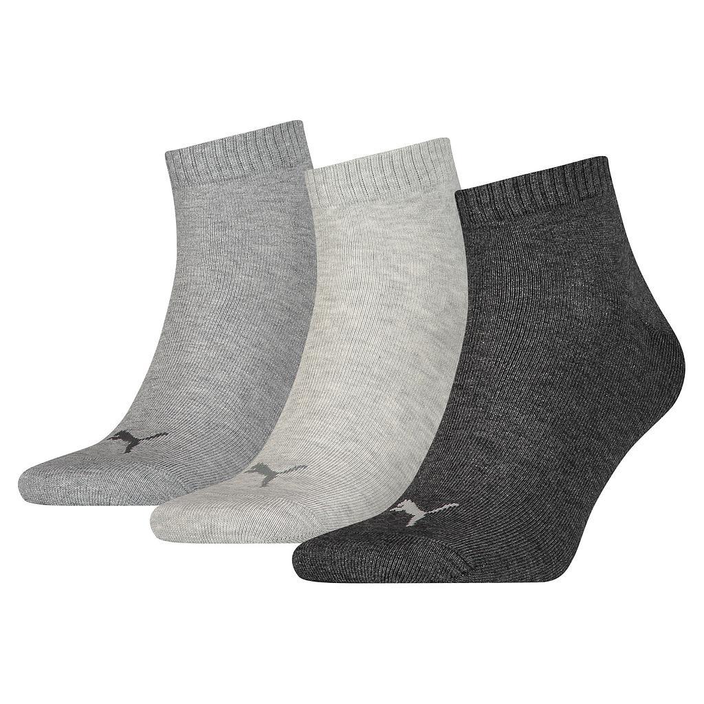 Puma Quarter Training Socks (3 Pairs) 2.5-5 Grey 2.5-5 Grey