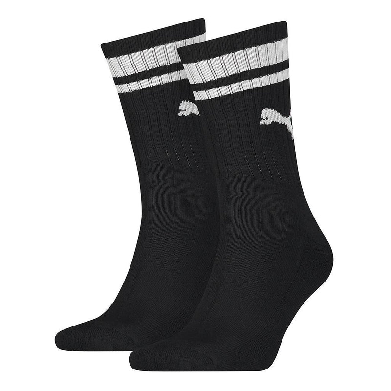 Puma Crew Heritage Stripe Sock (2 Pair) 2.5-5 Black/White 2.5-5 Black/White