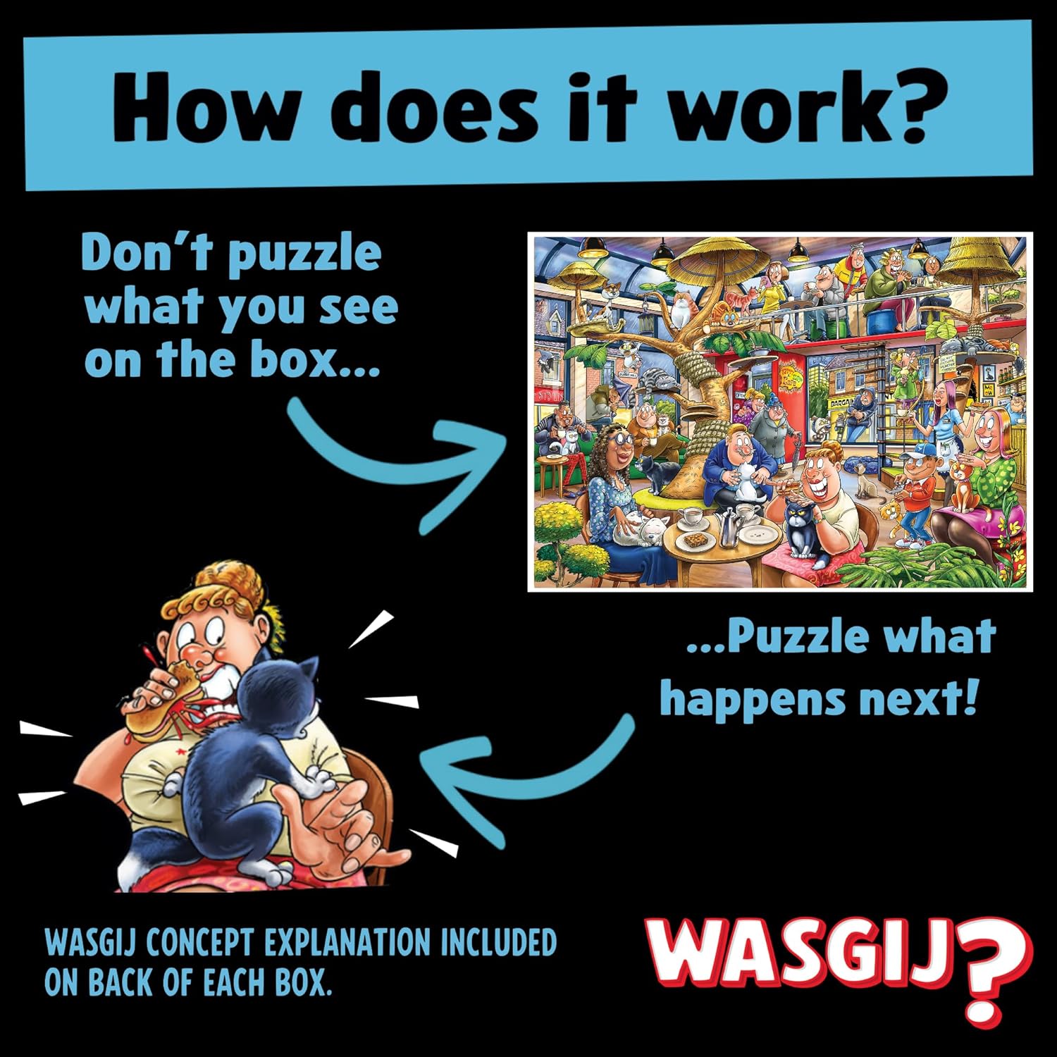 Wasgij - Mystery - #28 Feline Frenzy! (1000 Pieces) (1110100506)