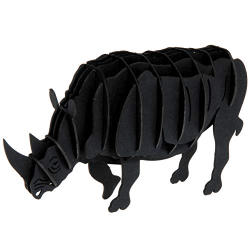 Fridolin GmbH 3D Papiermodell - Nashorn; b/h/t: ca. 11 × 6 × 3,5 cm (montiert