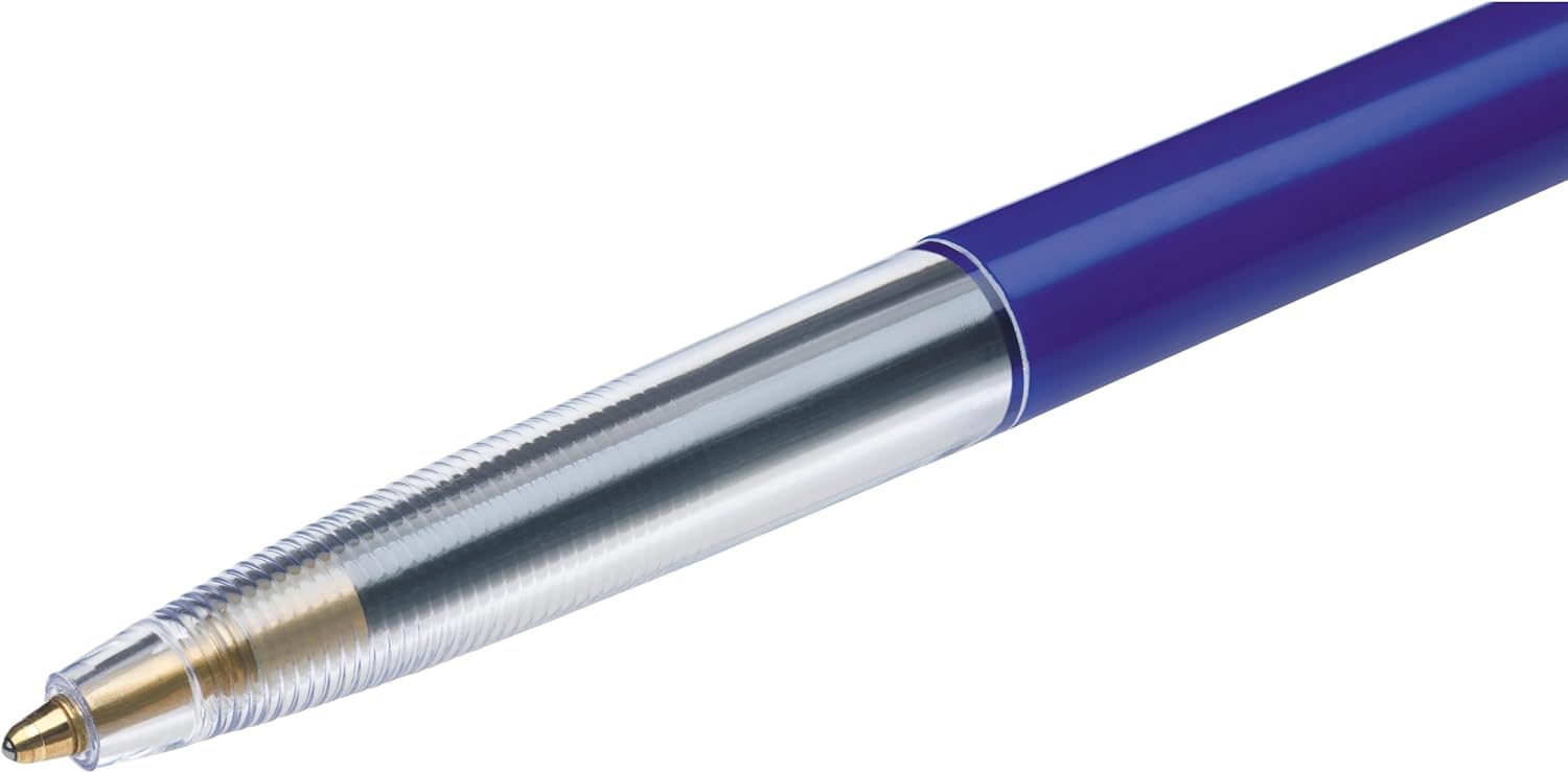 BIC M10 Klikbalpen middelgrote lijndikte, blauw (voordeelpak van 10, plus 4 gratis