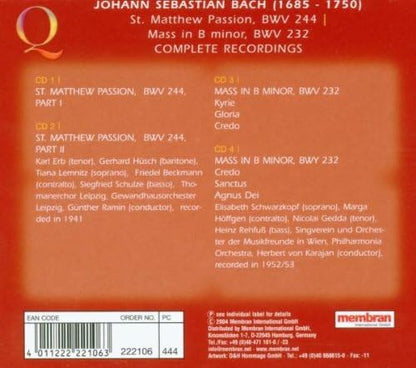 St. Matthew Passion Bwv 244 / Mass In B Minor Bwv 232