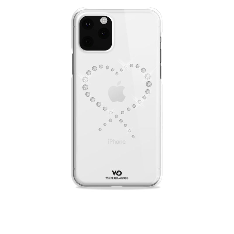 Blackrock COVER ETERNITY CON CRISTALLI SWAROVSKI A FORMA DI CUORE PER IPHONE 11 PRO, Trasparente