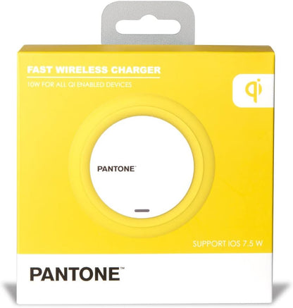 Pantone PTWC001Y - Caricatore wireless universale, 10 W, colore: Giallo