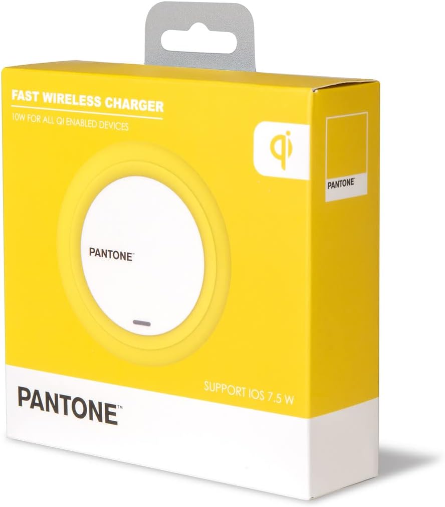 Pantone PTWC001Y - Caricatore wireless universale, 10 W, colore: Giallo