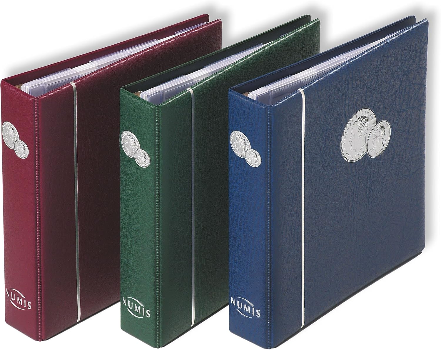 Leuchtturm - Numis Coin Album, with 5 Pocket Sheets, Blue
