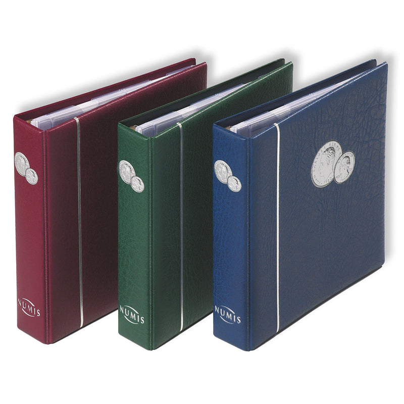 Leuchtturm 310704 Münzalbum Numis - 5 Hüllen für verschieden große Münzen mit 44, 34, 25, 17 mm Durchmesser - rot