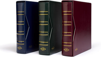 Numis Coin Album, Classic Design with Slipcase Incl. 5 Different Pockets, Green