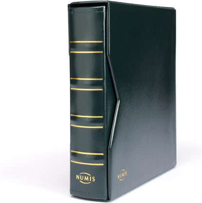 Numis Coin Album, Classic Design with Slipcase Incl. 5 Different Pockets, Green