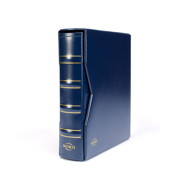 Numis Coin Album, Classic Design with Slipcase Incl. 5 Different Pockets, Blue