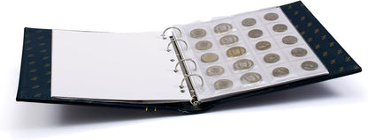 Numis Coin Album, Classic Design with Slipcase Incl. 5 Different Pockets, Blue