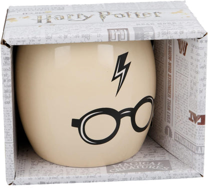 Harry Potter - Ceramic Globe Mug 13 Oz in Gift Box - Lightning Bolt & Glasses