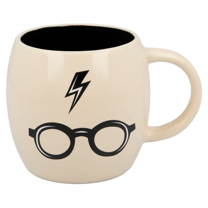 Harry Potter - Ceramic Globe Mug 13 Oz in Gift Box - Lightning Bolt & Glasses