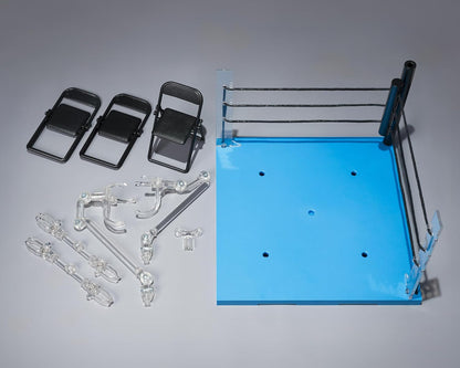 TAMASHII NATIONS - Act Ring Corner (Neutral) & Folding Chair Set for S.H.Figuarts, Bandai Spirits Tamashii Stage
