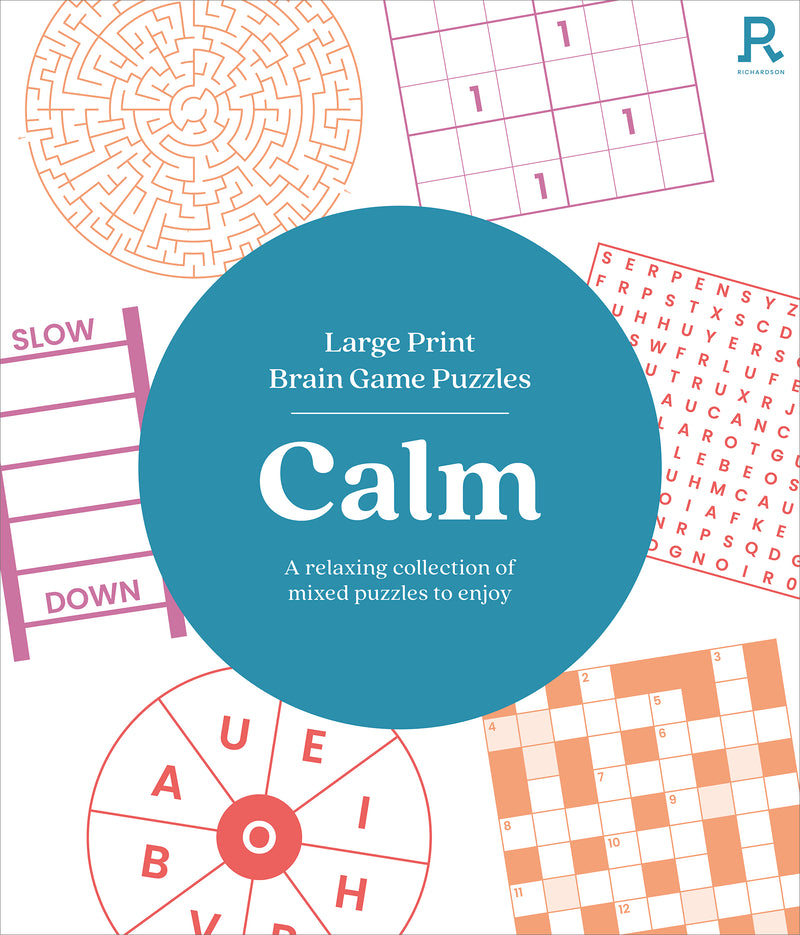 Large Print Brain Game Puzzles - Calm