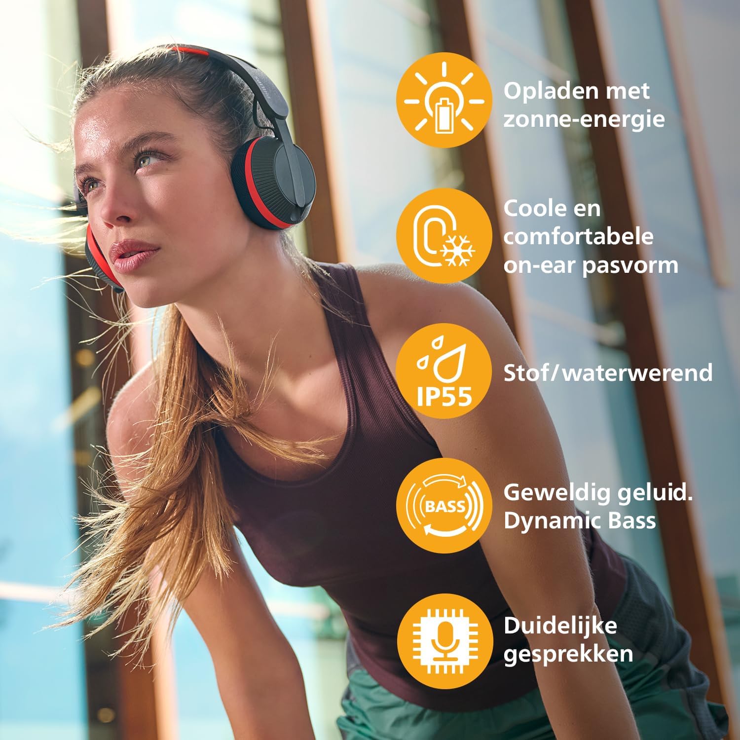 Philips Audio - Taa6219Bk/00 Wireless Headphones v Built For Active Lifestyles