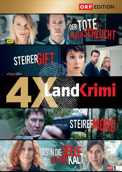 Landkrimi-Set 10: Der Tote In Der Schlucht, Steirergift, Steirermord, Bis In Die Seele Ist Mir Kalt