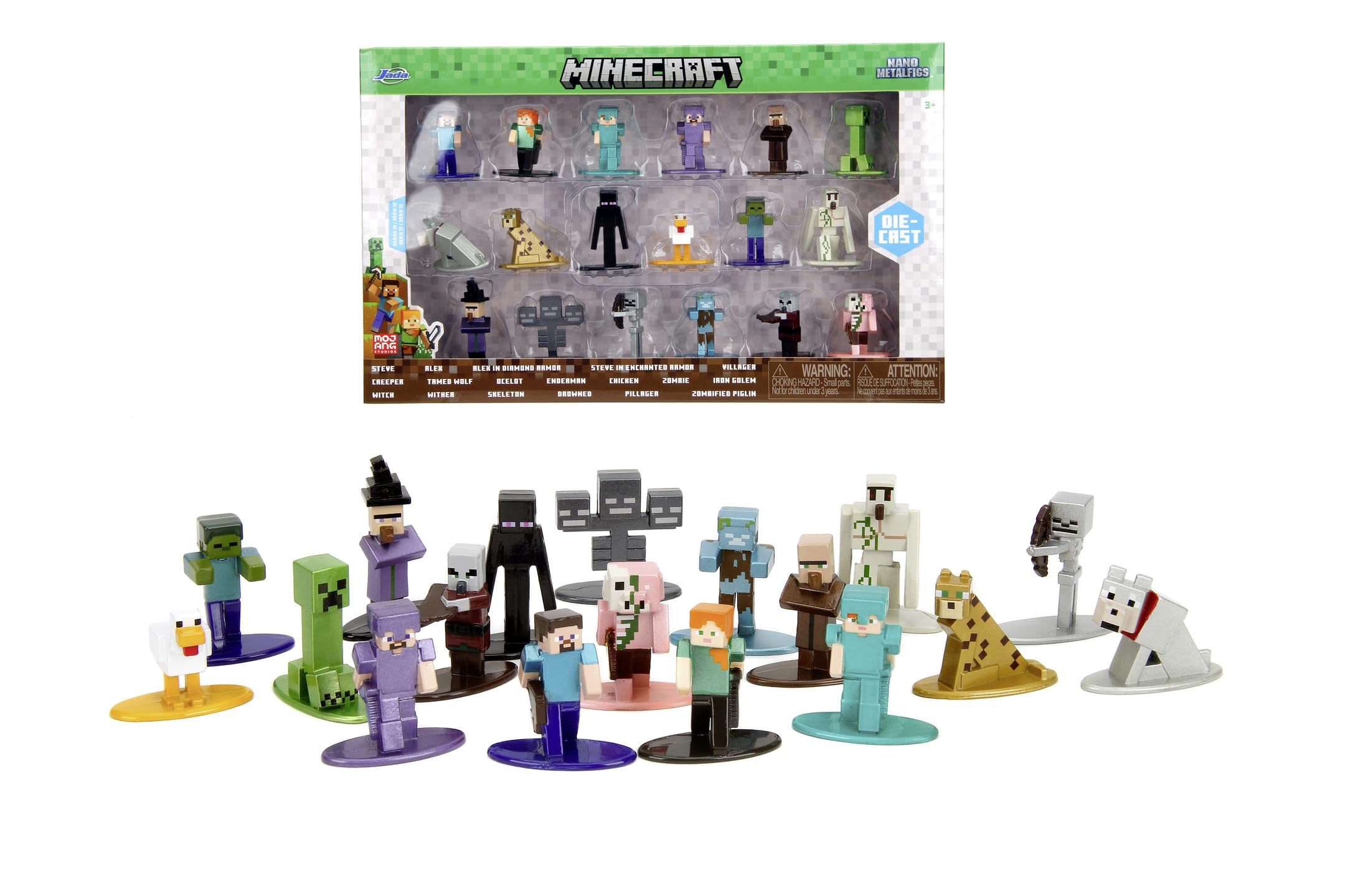 JADA- Set nanofiguras Minecraft 4 cm W12 (253265013