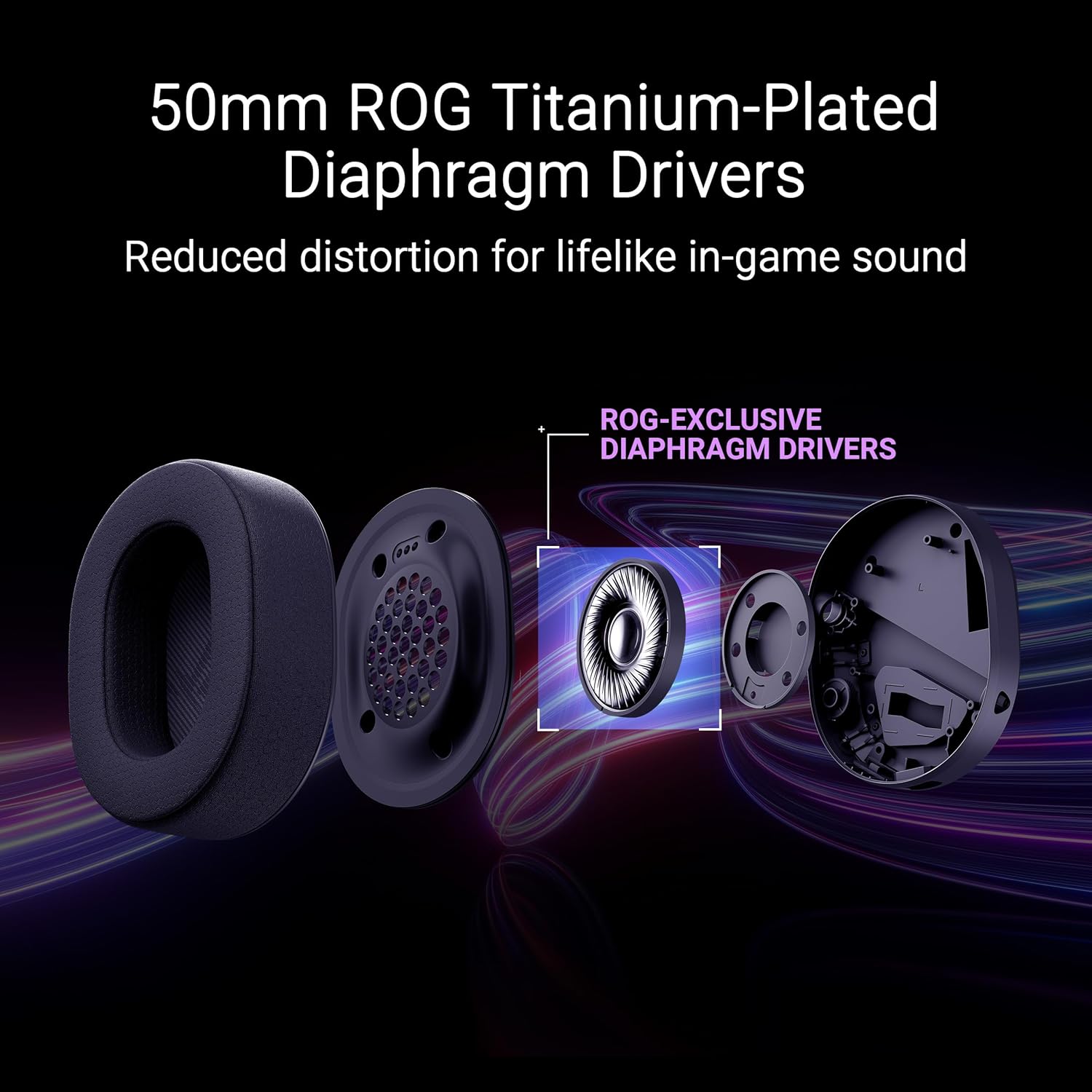 ASUS ROG Pelta Tri-Mode RGB Wireless Lightweight Gaming Headset, 2.4GHz/Btooth/USB-C, 50mm Titanium Drivers, 10mm Super-Wideband Mic