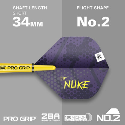 TARGET Darts Luke Littler Loadout 90% Tungsten Steel Tip Darts Set – Steel Tip Dart, The Nuke Player Edition Dart Set, Swiss Point Darts, SP Tool Included
