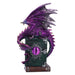 Nemesis Now Dragon Fable 24cm, Resin, Purple, Dragon on Haunted Books Figurine, Shimmering Purple Dragon Ornament, Collectable Dragon Giftware, Cast in the Finest Resin, Expertly Hand-Painted