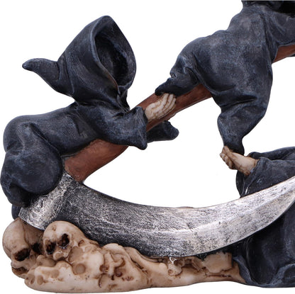 Nemesis Now Mischievous Reapers 3 Baby Reapers on Scythe Figurine, 15.5cm, Resin, Cast in the Finest Resin, Expertly Hand-Painted, White/Brown