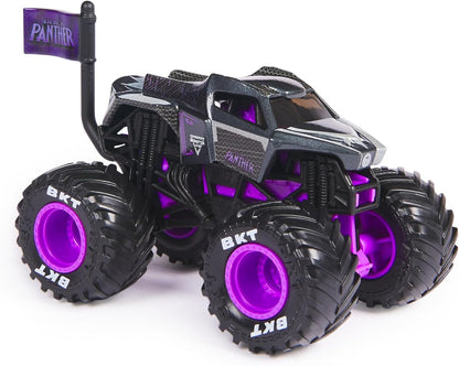 Monster Jam Marvel 2024 schaal 1:64 gegoten truck monster serie 1 met vlag: Black Panther