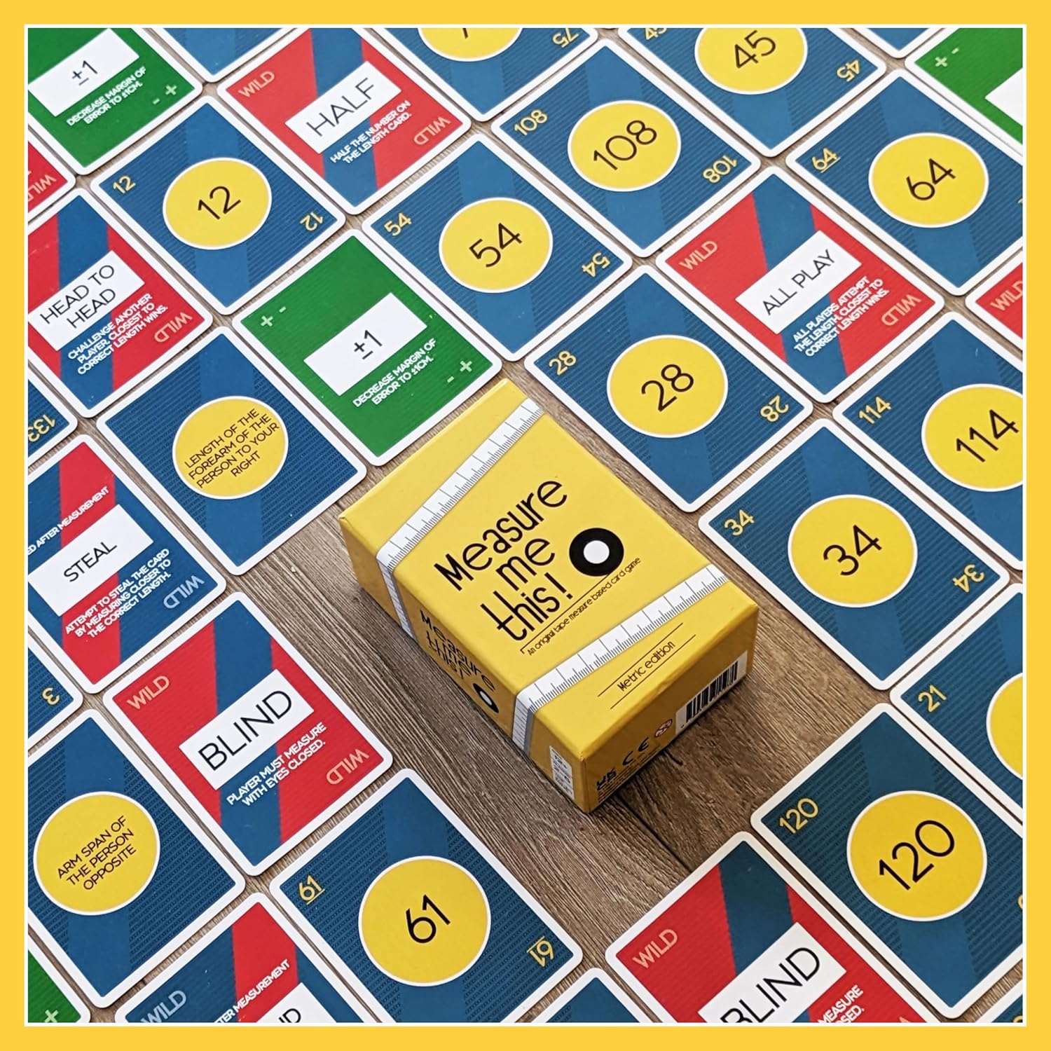 Measure me this! A measurement based card game | 2-6 players, Ages 12+ | A quick fun family friendly party game | 20-30 mins