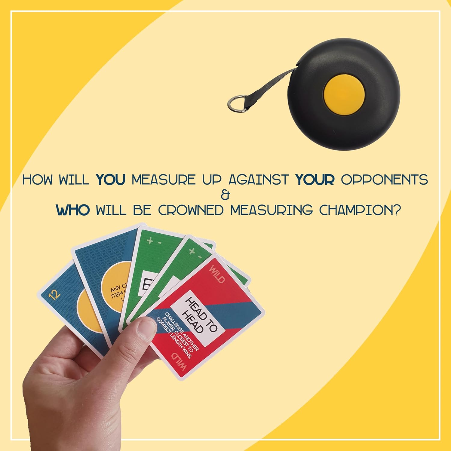 Measure me this! A measurement based card game | 2-6 players, Ages 12+ | A quick fun family friendly party game | 20-30 mins