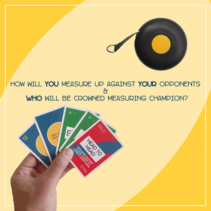 Measure me this! A measurement based card game | 2-6 players, Ages 12+ | A quick fun family friendly party game | 20-30 mins