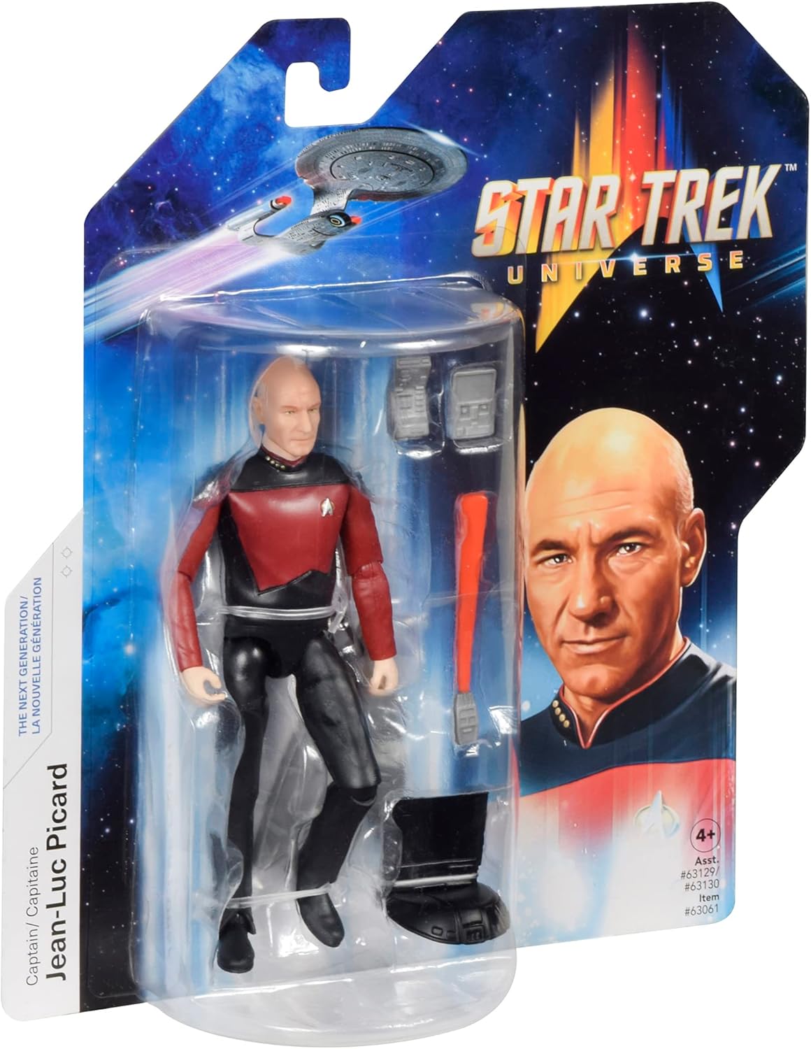 BANDAI Figura de Star Trek Capitán Jean-Luc Picard | Figura de Acción de 5 Pulgadas de la Próxima Generación | Juguete Articulado TNG | Regalos