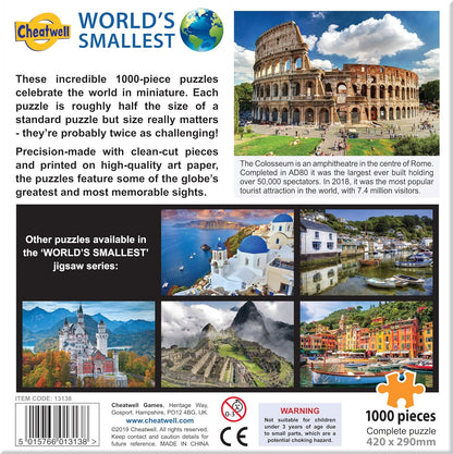 Cheatwell Games 13138 Puzzle World's Smallest 1000 Piece Jigsaw