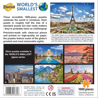 Cheatwell Games 658 13343 1000 Piece Jigsaw EA World's Smallest Puzzles