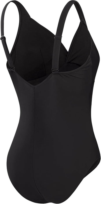 Speedo Women's Shaping Cross Knot 1 Piece Swimsuit | Shapewear | Beach and Holiday Swimwear Swimsuit (Pack of 1)