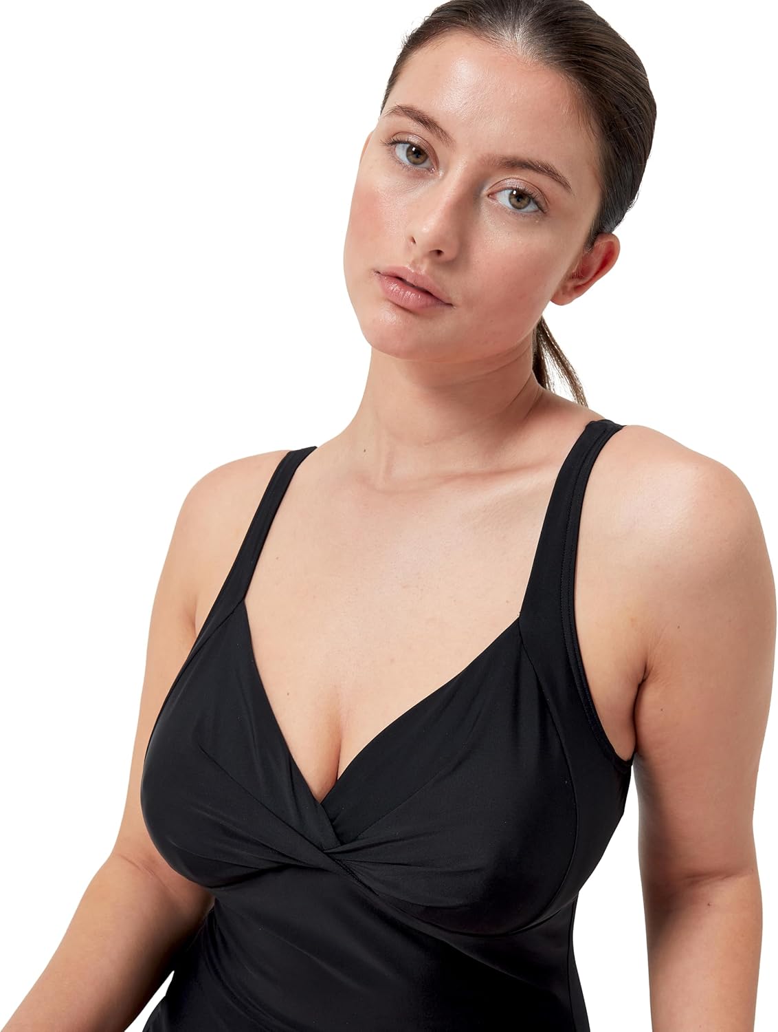 Speedo Women's Shaping Cross Knot 1 Piece Swimsuit | Shapewear | Beach and Holiday Swimwear Swimsuit (Pack of 1)