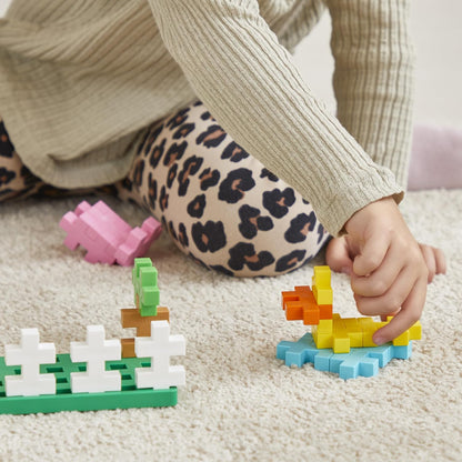 Plus-Plus BIG - Bouwspel voor kinderen vanaf 2 jaar - 40-delige dierenactiviteitsset - boerderijthema - educatief en speels speelgoed voor meisjes en jongens vanaf 24 maanden
