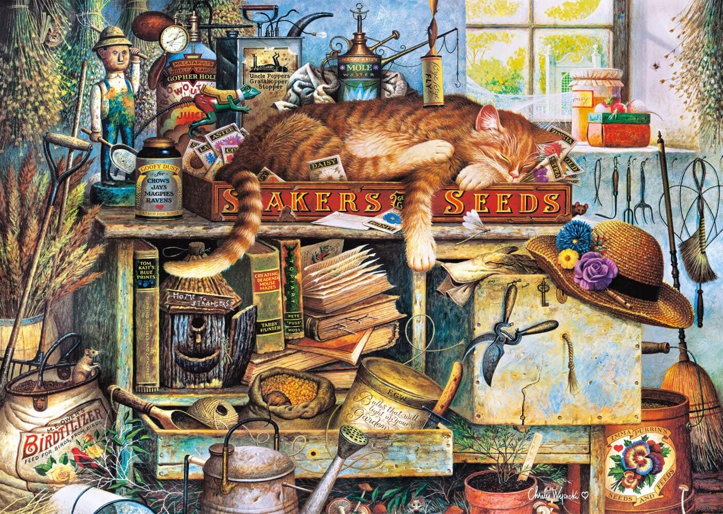 Schmidt, Charles Wysocki: Remington the Horticulturist (1,000 Pieces), Jigsaw Puzzle, Ages 14+, 1+ Players