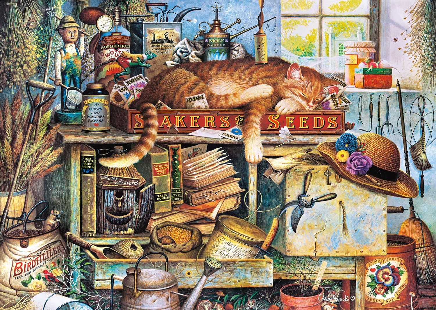 Schmidt, Charles Wysocki: Remington the Horticulturist (1,000 Pieces), Jigsaw Puzzle, Ages 14+, 1+ Players