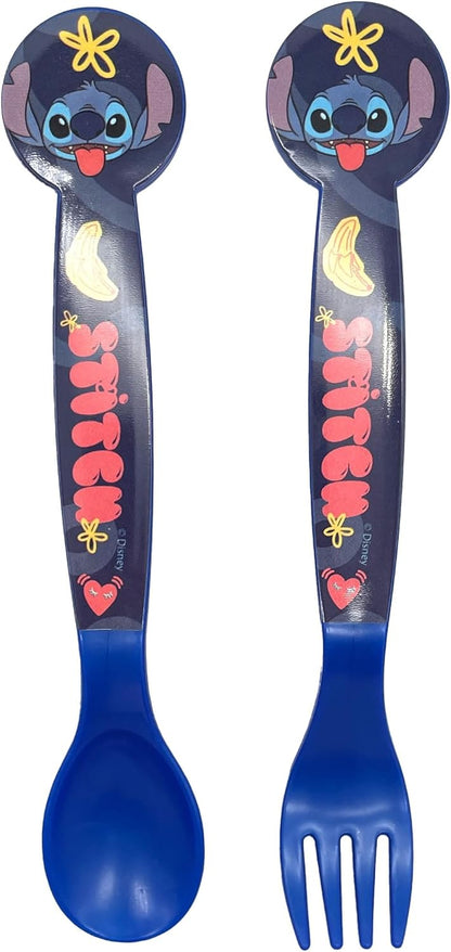 Disney - Stitch - 2 Pcs Pp Cutlery Set in Polybag - Just Stitch - Blue