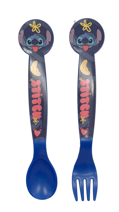 Disney - Stitch - 2 Pcs Pp Cutlery Set in Polybag - Just Stitch - Blue