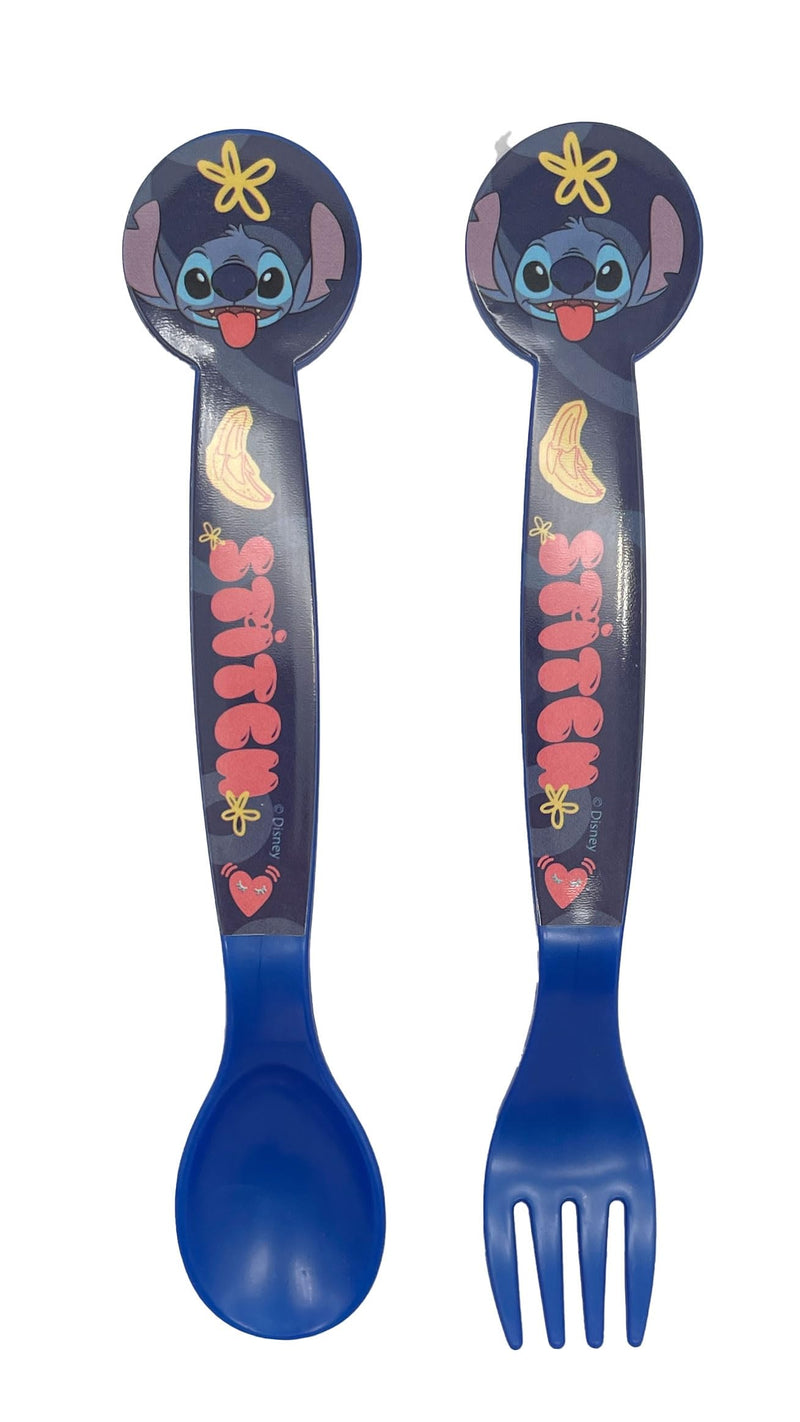 Disney - Stitch - 2 Pcs Pp Cutlery Set in Polybag - Just Stitch - Blue
