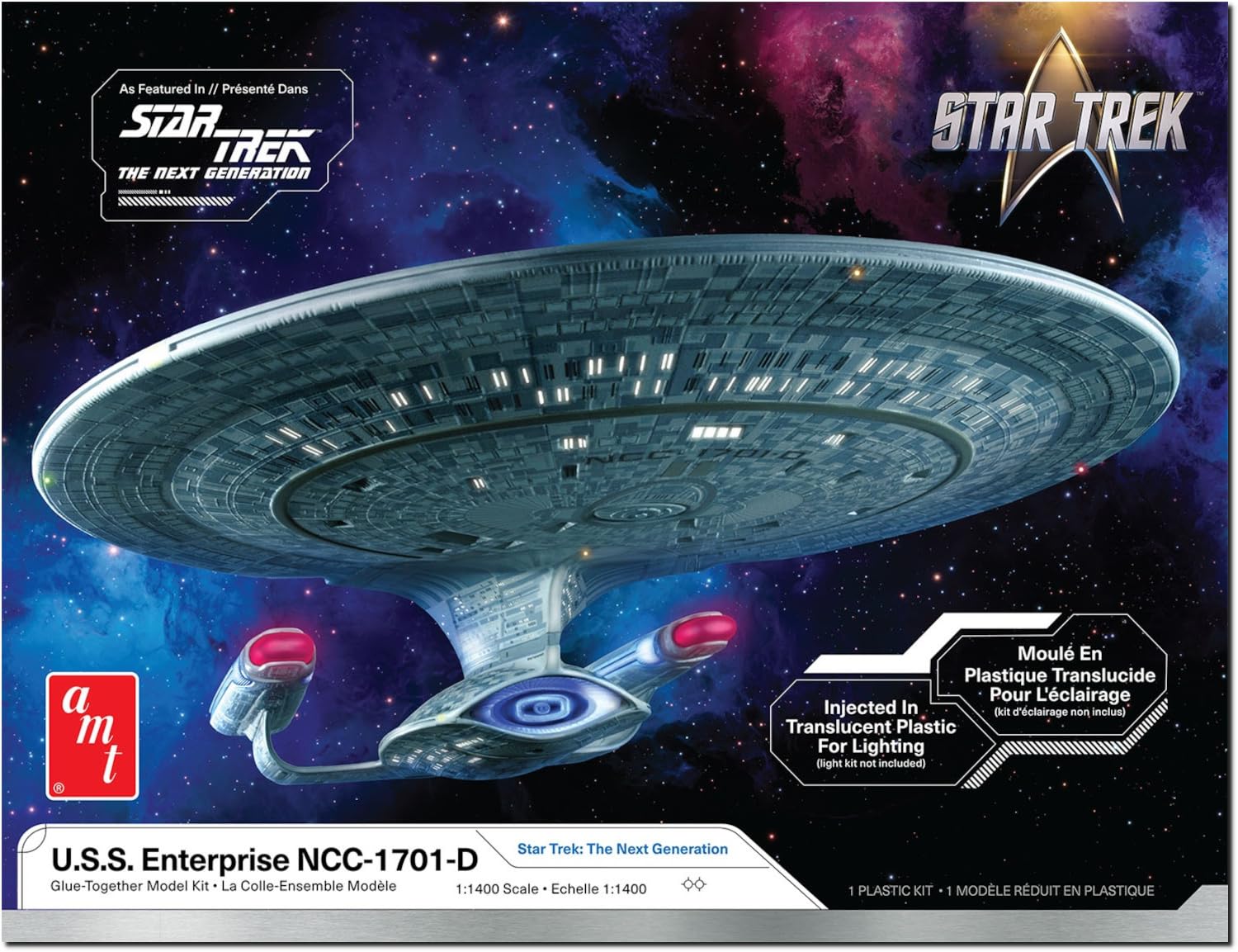 AMT Star Trek: de volgende generatie U.S.S. Enterprise NCC-1701-D 1:1400 schaalmodelkit