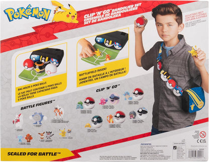 Pokémon Bandolier Set - Pikachu #4 with Pokéball, Great Ball and Pikachu Themed Belt & Bag - W5