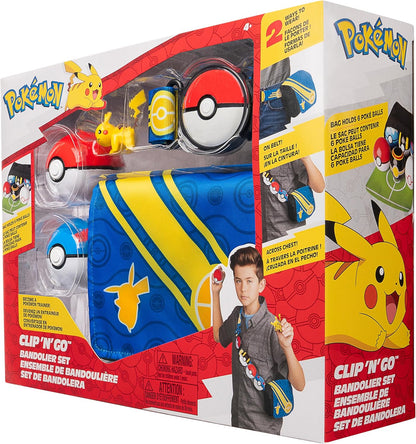 Pokémon Bandolier Set - Pikachu #4 with Pokéball, Great Ball and Pikachu Themed Belt & Bag - W5
